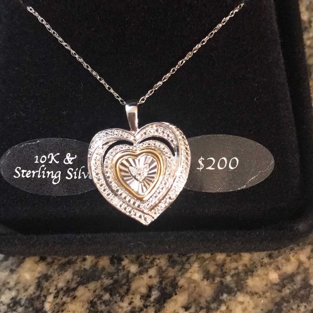 10k and sterling silver necklace